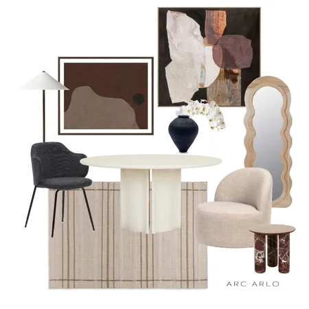 Earth & Oxide Living Interior Design Mood Board by Arc and Arlo on Style Sourcebook
