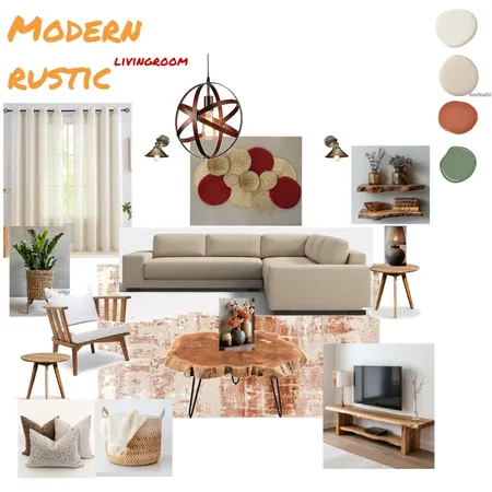 Modern Rustic Interior Design Mood Board by Marie3427