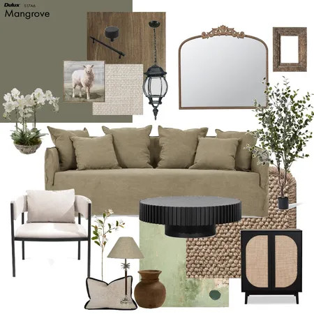 Earthy Green Living Interior Design Mood Board by Ella_Elevatecd on Style Sourcebook