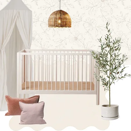 Baby Girl Nursery - Peony Wallpaper Interior Design Mood Board by erin__kendal on Style Sourcebook