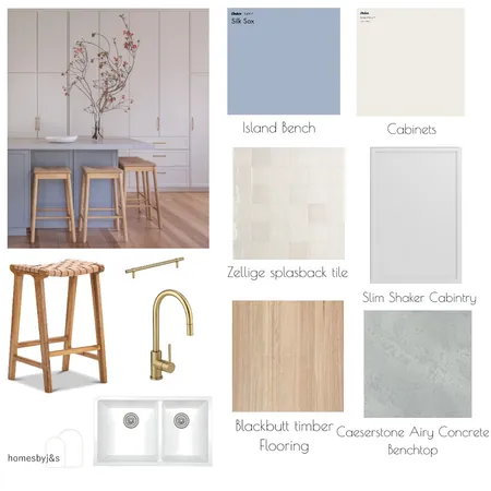 White & Blue Kitchen - Coastal Interior Design Mood Board by homesbyj&s on Style Sourcebook