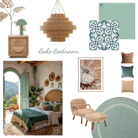 Bohemian Bedroom Interior Design Mood Board by Ciara Kelly on Style Sourcebook