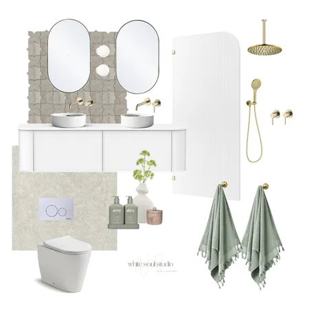 Modern/Coastal/Minimal Ensuite Interior Design Mood Board by white soul studio on Style Sourcebook