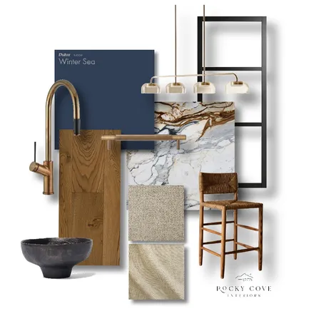 moody blues kitchen Interior Design Mood Board by Rocky Cove Interiors on Style Sourcebook