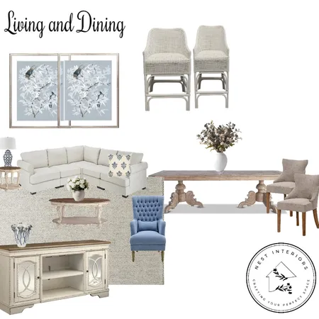 Charlene - Living and Dining Interior Design Mood Board by Nest Interiors on Style Sourcebook