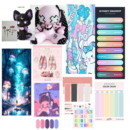 Anime/Pastel Interior Design Mood Board by HpEal on Style Sourcebook