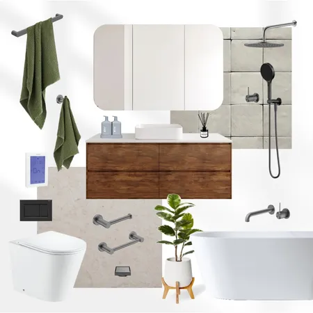 The Block Week 1 - Robby and Mat's Winning Bathroom Interior Design Mood Board by The Blue Space on Style Sourcebook