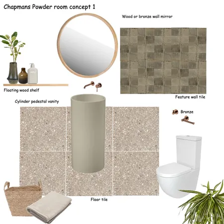 Chapman Powder room concept 1 Interior Design Mood Board by Susan Conterno on Style Sourcebook