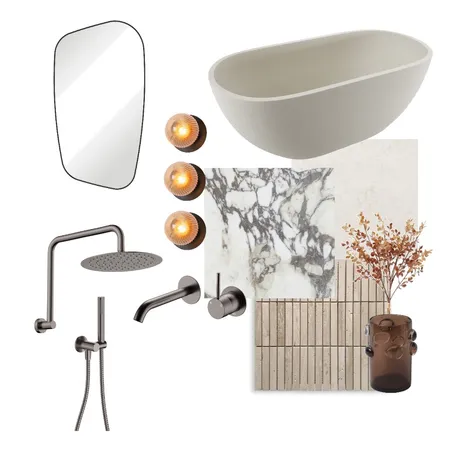 Modern Organic Bathroom Interior Design Mood Board by Fienza on Style Sourcebook