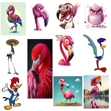 Gladys the Flamingo 2 Interior Design Mood Board by Nkwtmd10 on Style Sourcebook