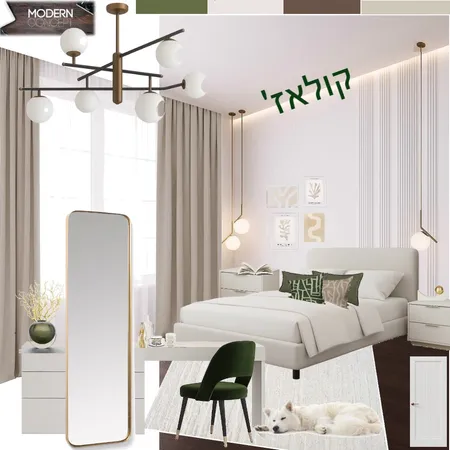 חדר שינה Interior Design Mood Board by olgajehuda