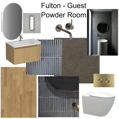 Fulton Apartment - Guest Powder Room Interior Design Mood Board by JJID Interiors on Style Sourcebook
