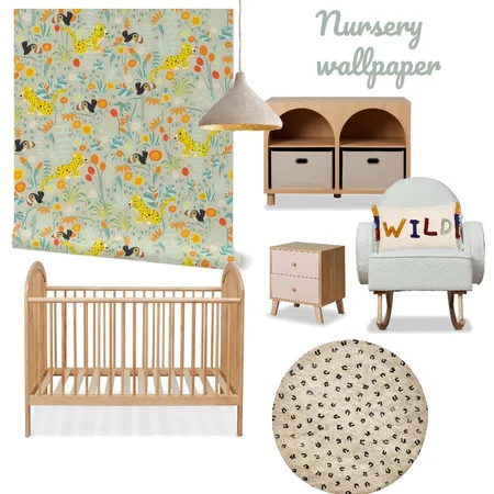 Jungle Nursery wallpaper Interior Design Mood Board by Monica Kane Design on Style Sourcebook
