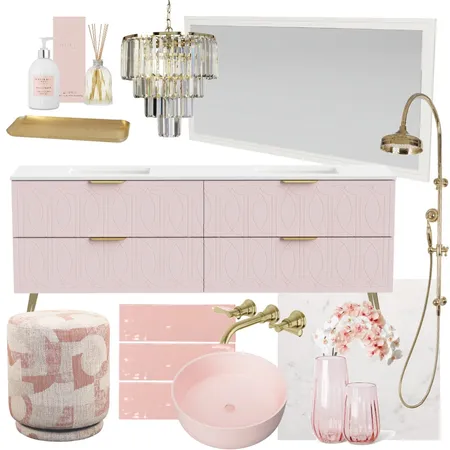 Pretty in Pink | Sutherland House Regency with Miami Classic Mirror Interior Design Mood Board by Timberline on Style Sourcebook