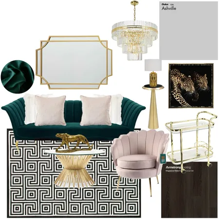 Hollywood Regency Interior Design Mood Board by Alicedev on Style Sourcebook