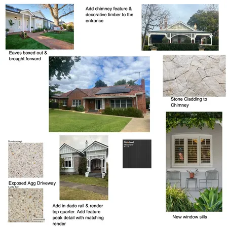 Facade Option 1 (Dado, quarter render) Interior Design Mood Board by MiaCat on Style Sourcebook