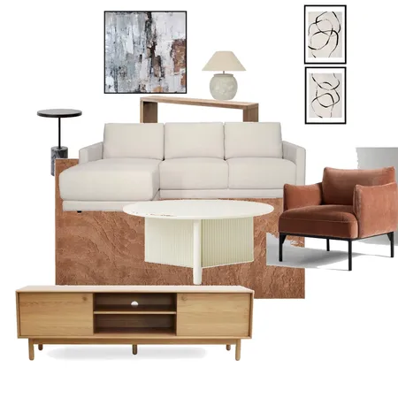 Lounge Room - Terracotta Interior Design Mood Board by MEL MAR DESIGN on Style Sourcebook