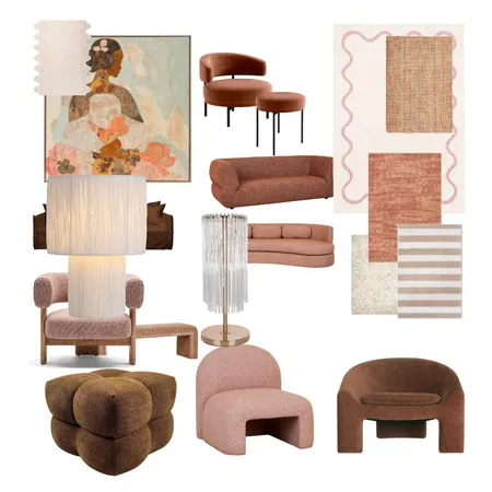 peach Interior Design Mood Board by Studio Cue Interiors on Style Sourcebook