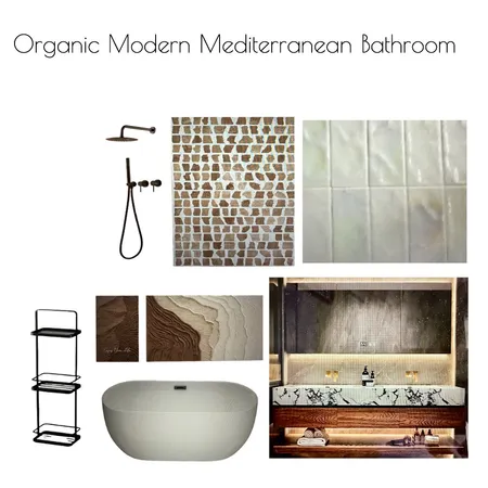 Organic Modern Mediterranean Bathroom Interior Design Mood Board by al1168ster@gmail.com on Style Sourcebook