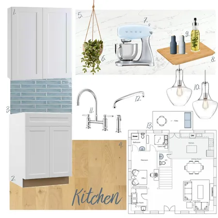 Kitchen Sample Board - Module 9 - Chloe Ray Interior Design Mood Board by chloeray31 on Style Sourcebook