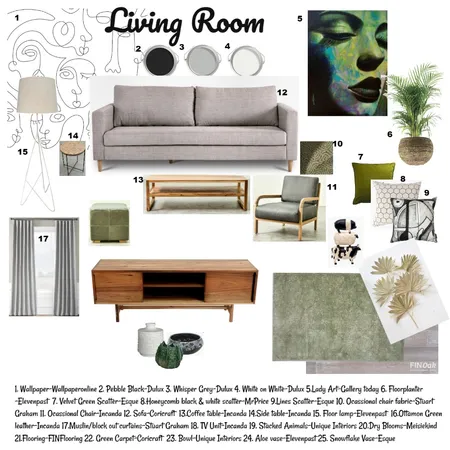 Living room Final 2 Interior Design Mood Board by streakcandice on Style Sourcebook