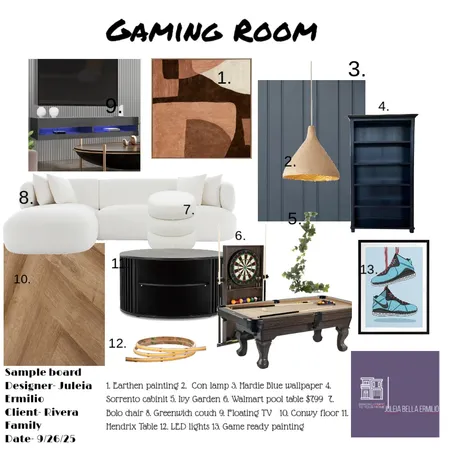 Gaming Room Interior Design Mood Board by JBEinterdesign247 on Style Sourcebook