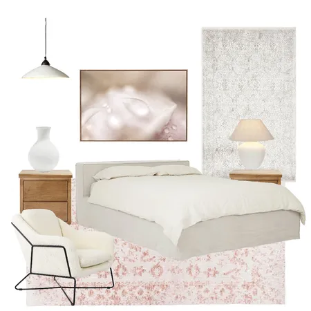 Minimalist Cozy Bedroom Interior Design Mood Board by Ronja Bahtiyar Art on Style Sourcebook