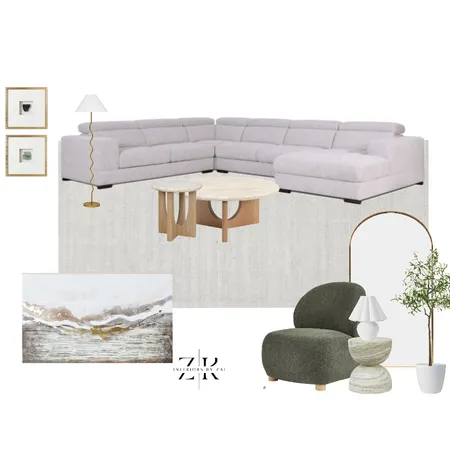 Luxe green Living Interior Design Mood Board by Interiors By Zai on Style Sourcebook