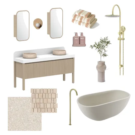 Coastal Luxe Bathroom Interior Design Mood Board by Tanya - All Bathroom Gear on Style Sourcebook