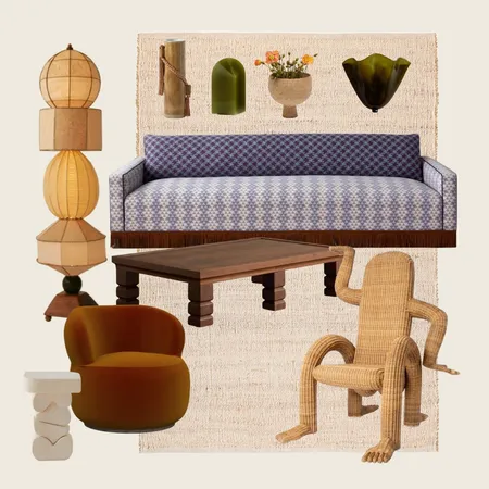 Coastal Eclectic Lounge by Janelle Interior Design Mood Board by Miss Amara on Style Sourcebook