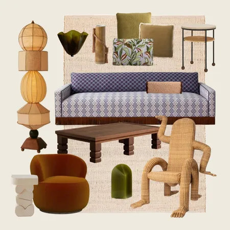 Coastal Eclectic Lounge by Janelle Interior Design Mood Board by Miss Amara on Style Sourcebook