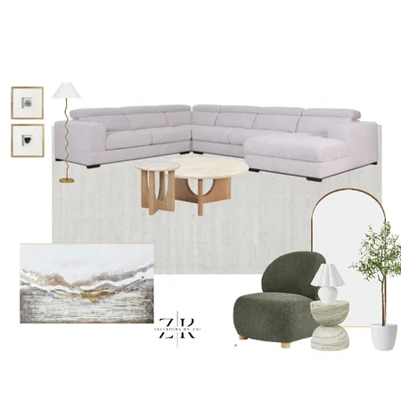 Luxe green Living Interior Design Mood Board by Interiors By Zai on Style Sourcebook