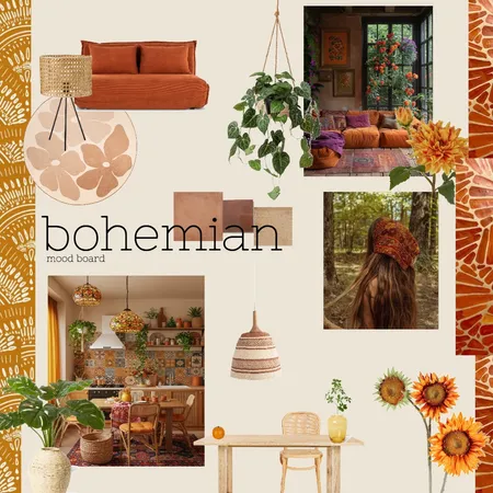 Bohemian Mood Board Interior Design Mood Board by rachelengen@outlook.com on Style Sourcebook