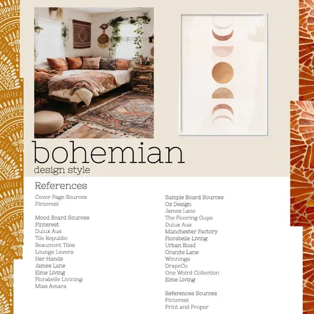 Bohemian References Interior Design Mood Board by rachelengen@outlook.com on Style Sourcebook