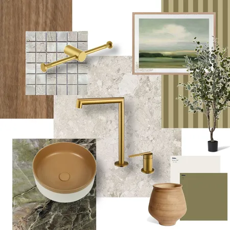 GREEN AND BRASS Interior Design Mood Board by Alexia on Style Sourcebook