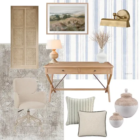 Farmhouse Office Interior Design Mood Board by DOWN THE LANE by Tina Harris on Style Sourcebook