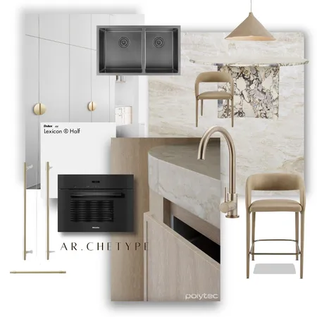 Taj Mahal Neutral Kitchen Interior Design Mood Board by AR.CHETYPE DESIGN on Style Sourcebook