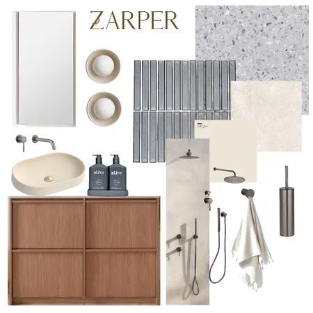Louis's Ensuite Bathroom Interior Design Mood Board by Zarper Interiors on Style Sourcebook