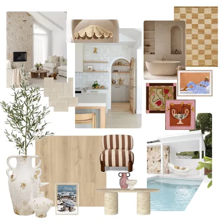 Mediterranean living room Interior Design Mood Board by Em Haus Creative on Style Sourcebook