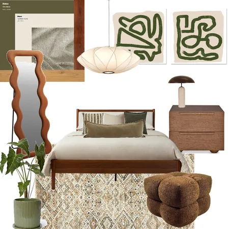 Mid Century bedroom Interior Design Mood Board by Ash Crompton on Style Sourcebook