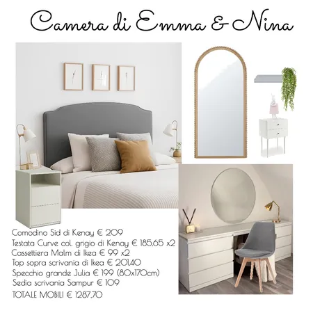 Emma&Nina Bedroom Interior Design Mood Board by InStyle Idea on Style Sourcebook