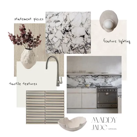Rich, luxe textural kitchen mood board Interior Design Mood Board by Maddy Jade Interiors on Style Sourcebook