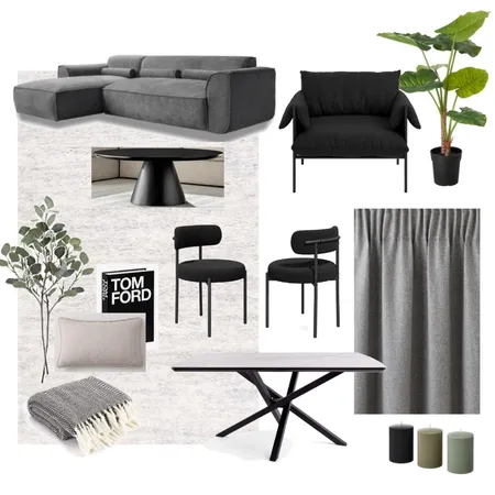 Damac Tower 2 bed living room minimalist Interior Design Mood Board by Lovenana on Style Sourcebook