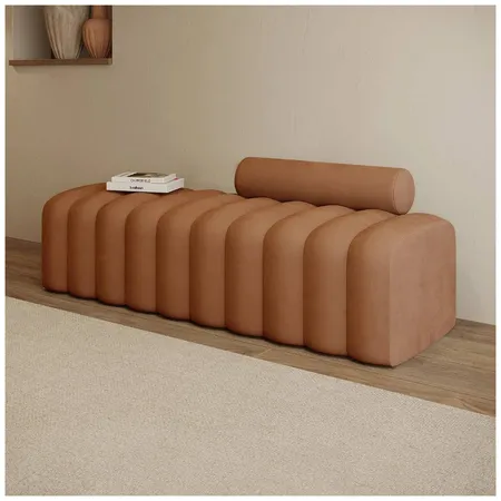 Sasa Velvet Bench with Backrest in Burnt Orange Interior Design Mood Board by luxoliving.com.au on Style Sourcebook