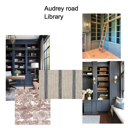 Audrey Road Library Interior Design Mood Board by Leigh Fairbrother