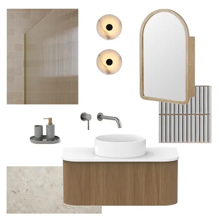 Project Moodboard Bathroom Gunmetal Interior Design Mood Board by Sofya
