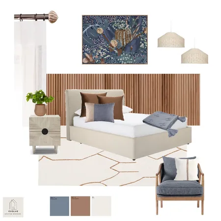 Main bedroom Interior Design Mood Board by Evolve Creative Interiors on Style Sourcebook