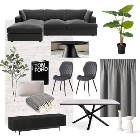 Postmark 2 bed living room Dark Grey Interior Design Mood Board by Lovenana on Style Sourcebook