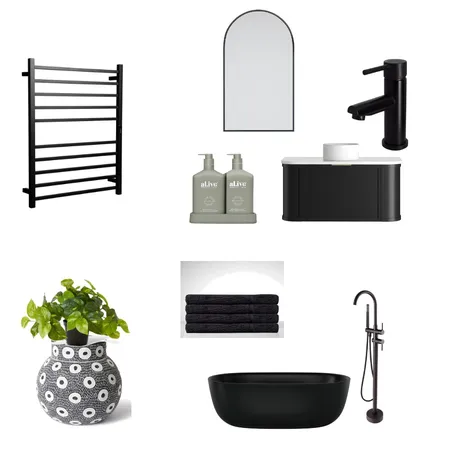 Black bathroom Interior Design Mood Board by Nobs on Style Sourcebook