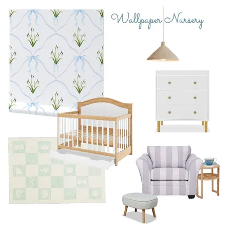 Nursery Wallpaper Interior Design Mood Board by jowilldesign on Style Sourcebook